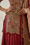 Burnt Burgundy Sharara Set