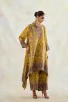 Honey Mustard Embellished Kaftan Set