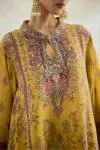 Honey Mustard Embellished Kaftan Set