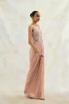 Misty Rose Drape Net Gown