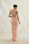 Misty Rose Drape Net Gown