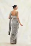 Textured Grey Drape Saree