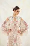 Cream White Printed Kaftan Set 