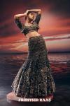 Colossal Black Net Lehenga