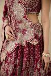 Garnet Red Crepe Lehenga Set