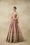 Peach Embroidered Lehenga Set 