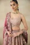 Pale Pink Embroidered Lehenga Set