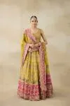 Cadmium Crepe Yellow Lehenga Set