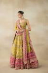 Cadmium Crepe Yellow Lehenga Set