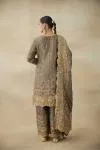 Royal Grey Tissue Suit Set