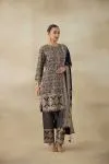 Aurora Black Crepe Suit Set
