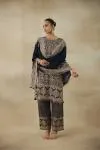 Aurora Black Crepe Suit Set