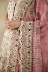 Paisley White Anarkali Suit Set