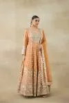 Apricot Tissue Silk Suit Set