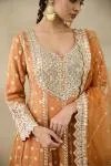 Apricot Tissue Silk Suit Set