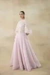 Champagne Pink Organa Lehenga Set