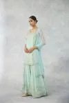 Misty Aqua Georgette Suit Set 