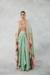 Muted Teal Cape Suit