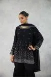 Charcoal Black Sharara Set