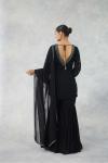 Charcoal Black Sharara Set 