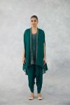 Teal Emerald Dhoti Set 