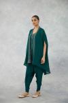 Teal Emerald Dhoti Set 