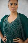 Teal Emerald Dhoti Set 