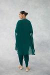 Teal Emerald Dhoti Set 