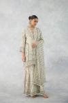 Porcelain White Sharara Set
