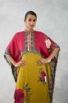 Coral Yellow Satin Suit Set