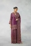 Plum Wine Sharara Set
