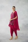 Plum Red Dhoti Set