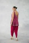 Plum Red Dhoti Set