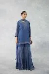 Midnight Blue Sharara Set