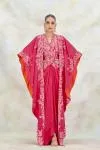 Hot Pink Crepe Kaftan Set