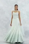 Ice Blue Georgette Lehenga