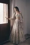 Bronze Net Lehenga Set