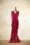 Rani Pink Tussar Silk Saree