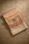 Champagne Blush Organza Silk Saree