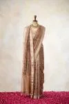 Champagne Brown Tissue Silk Saree