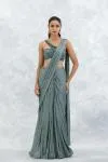 Aqua Net Drape Saree