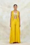 Mustard Yellow Crepe Sharara Set