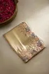 Champagne Gold Tissue Slik Saree
