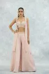 Powder Pink Silk Sharara Set