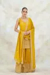 Mustard Yellow Georgette Garara Set