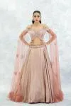 Peach Georgette Lehenga Set
