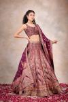 Persian Mauve Banarasi Silk Lehenga