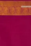 Peach and Magenta Kanjivaram Silk Saree