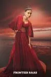 Red Organza Lehenga
