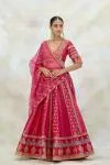 Rani Pink Silk Organza Lehenga Set